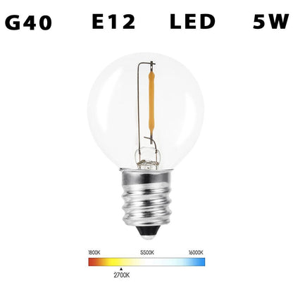 Guirlande Solaire 10 Ampoule LED G40