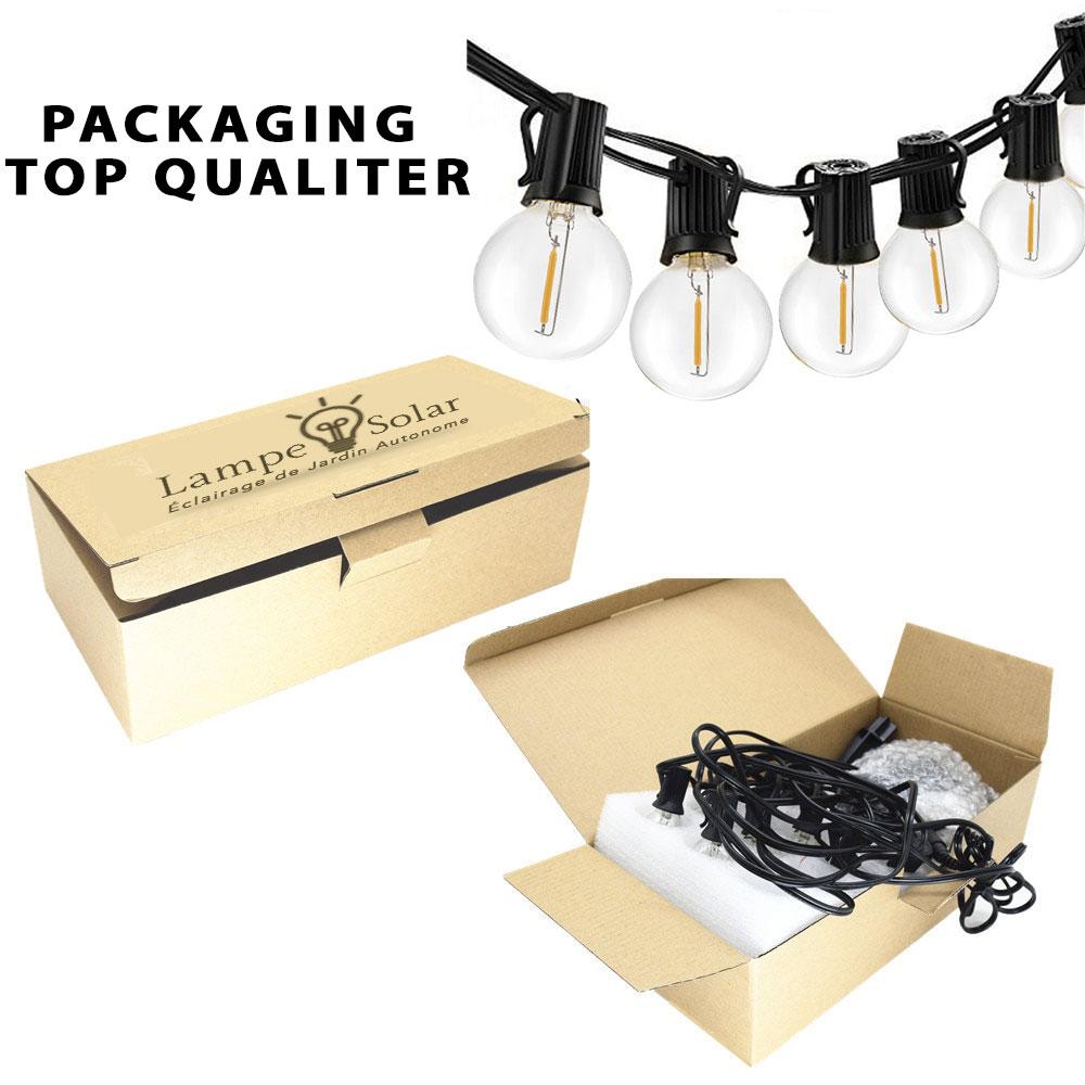 Guirlande Solaire 25 Ampoules LED G40