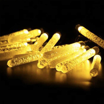 Guirlande Solaire Tube led à bulle Jaune
