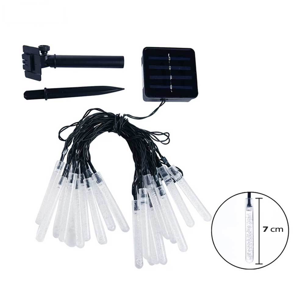 Guirlande Solaire Tube LED à bulle Multicolore