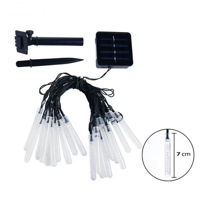 Guirlande Solaire Tube LED à bulle Multicolore