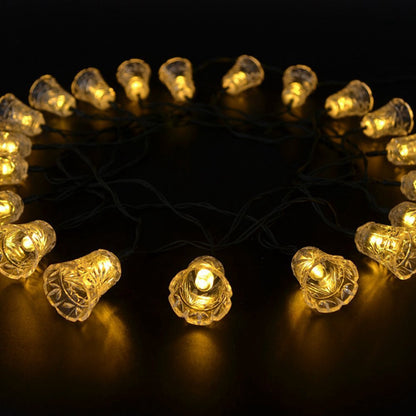 Guirlande Solaire 20 Cloche de Noel Jaune