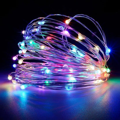 Guirlande Solaire Fil de Cuivre 50 LED