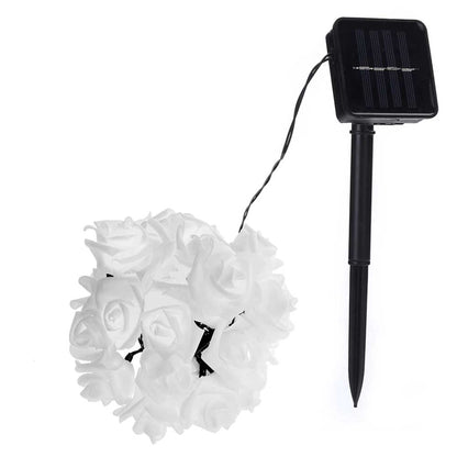 Guirlande Lumineuse Solaire 20 Rose Blanche