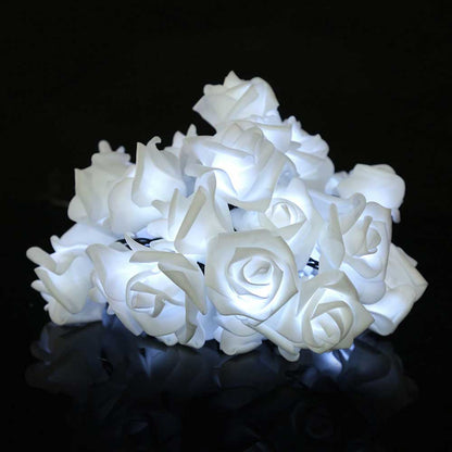 Guirlande Lumineuse Solaire 20 Rose Blanche