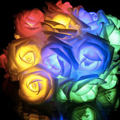 Guirlande Lumineuse Solaire 20 Rose Blanche
