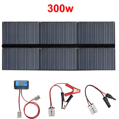 flexible foldable solar panel 300w 200w 150w 100w 12v charger portable folding waterproof 5v usb for phone car battery camping