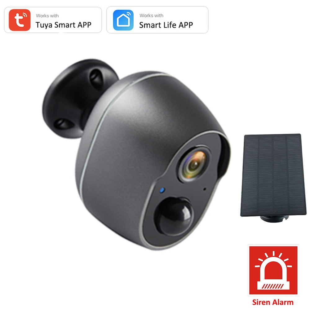 REHENTINT  OG06T Solar Camera - Tuya Wire Free 6000mAh Rechargeable Battery Wireless WiFi Buzzer Siren Solar Camera Outdoor IP66 135° Wide Angle Infrared Camera