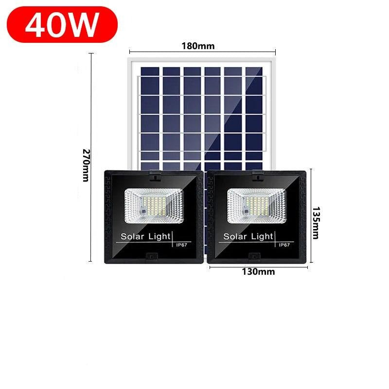 Projecteur solaire Double faisceau large 40 W (Télécommande)