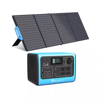 BLUETTI EB55 Portable Power Station - 537Wh LiFePO4 Battery Backup w/ 4 700W AC Outlets (1400W Peak). 100W Type-C. Solar Generator for Outdoor Camping. Off-grid. Blackout | Best Solar