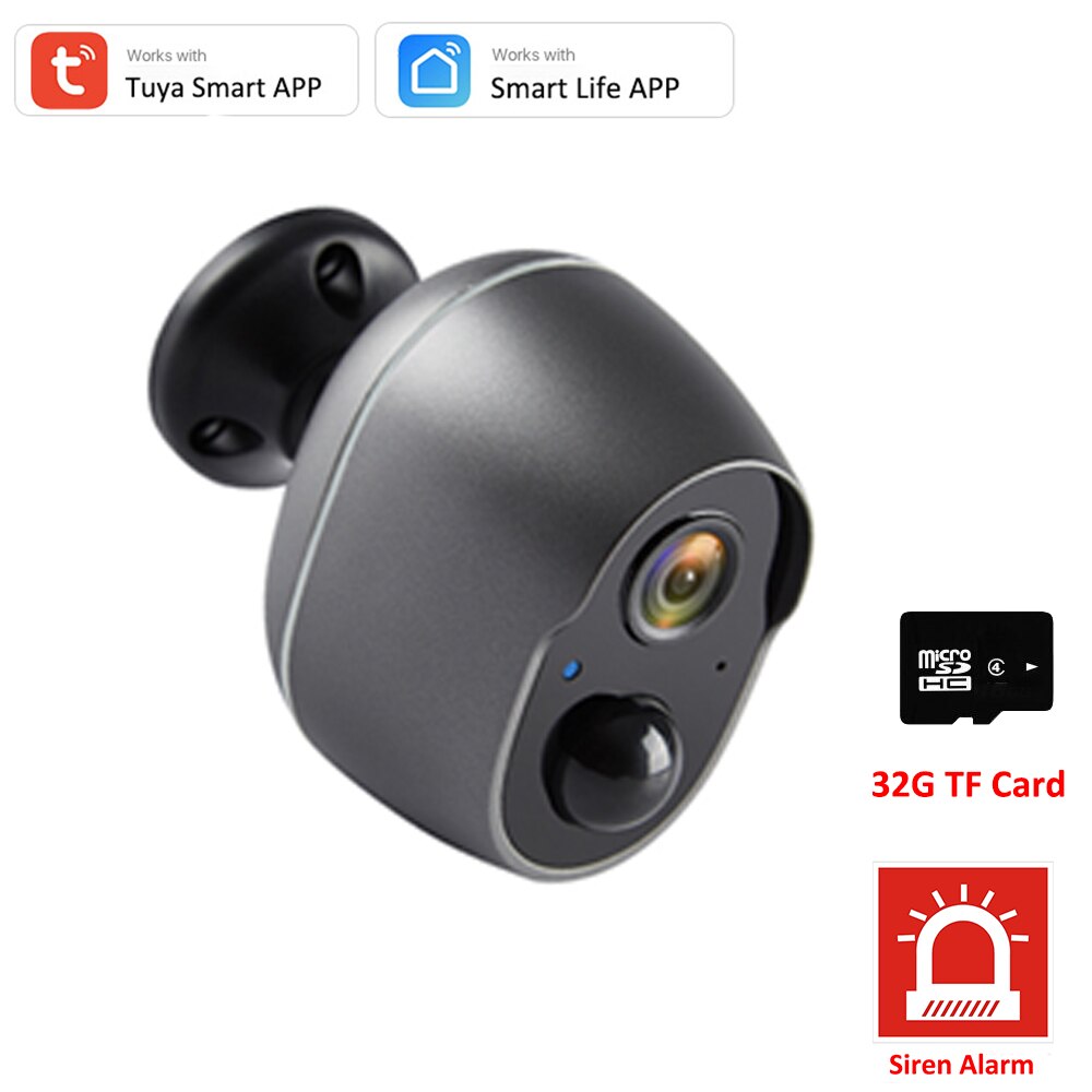 REHENTINT  OG06T Solar Camera - Tuya Wire Free 6000mAh Rechargeable Battery Wireless WiFi Buzzer Siren Solar Camera Outdoor IP66 135° Wide Angle Infrared Camera