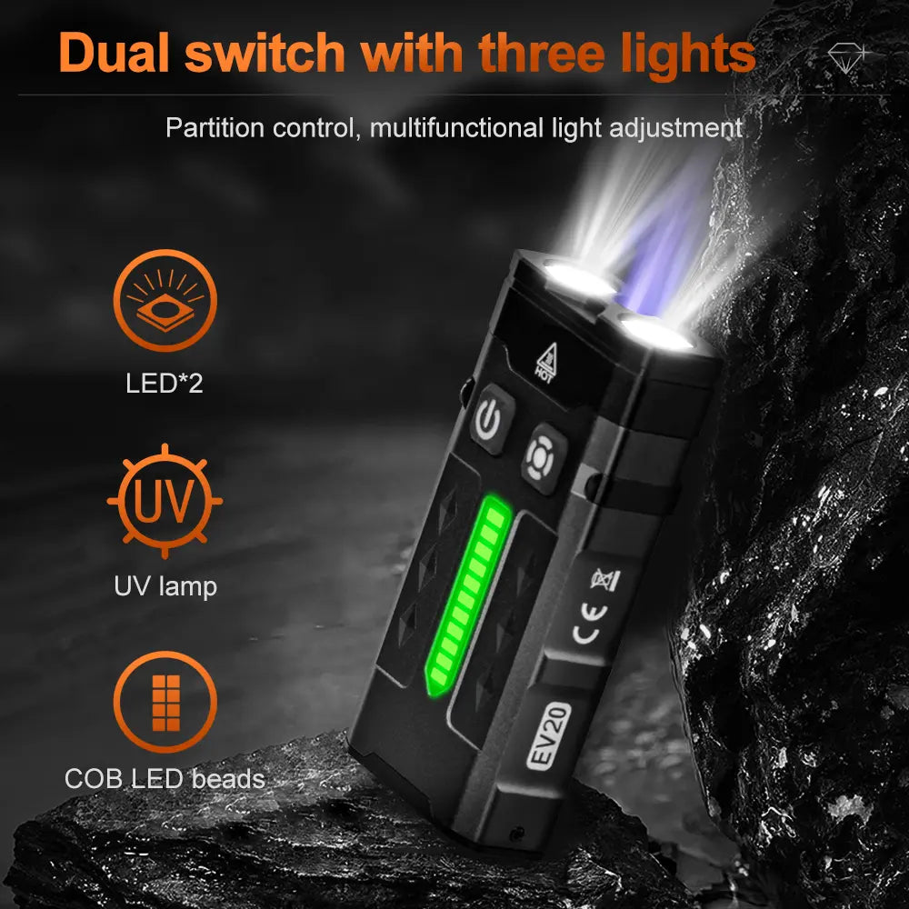 Helius EV20 UV Lamp Every Day Carry EDC Flashlight