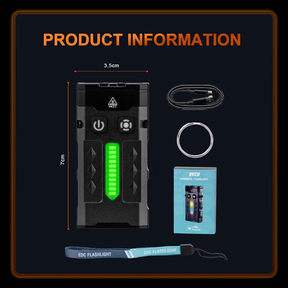 Helius EV20 UV Lamp Every Day Carry EDC Flashlight