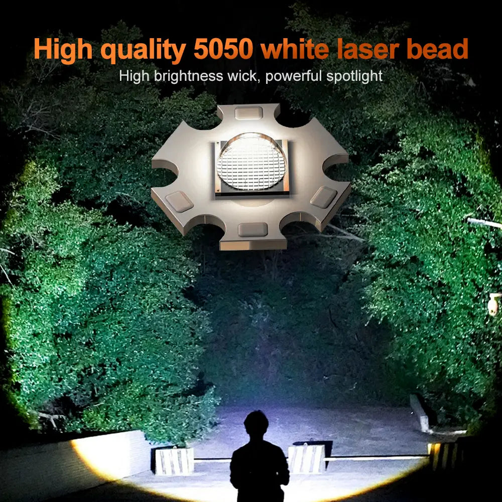 Helius C5 60W White Laser Zoomable Flashlight