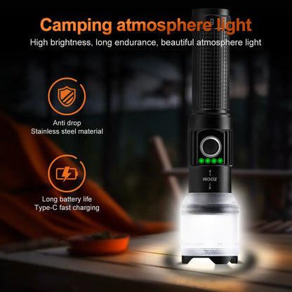Helius C5 60W White Laser Zoomable Flashlight