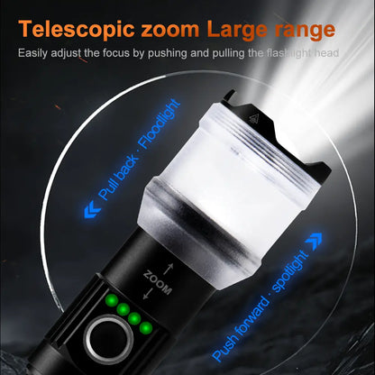 Helius C5 60W White Laser Zoomable Flashlight