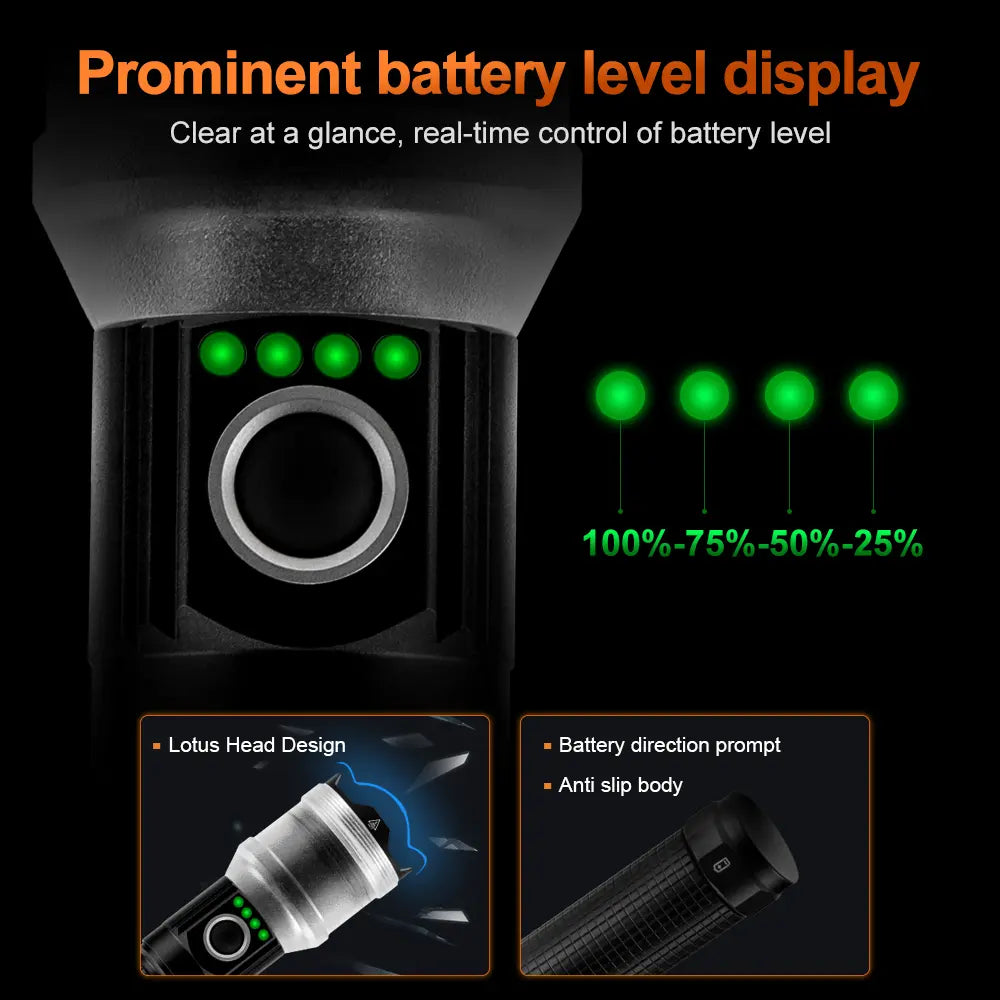 Helius C5 60W White Laser Zoomable Flashlight
