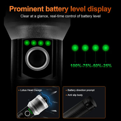Helius C5 60W White Laser Zoomable Flashlight