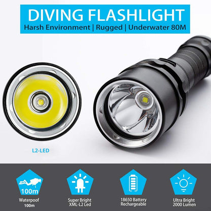 Helius DV03 L2 LED 2000 Lumens Scuba Diving Light