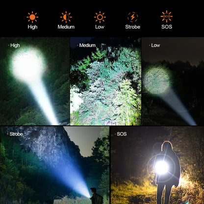 Helius F969 High Power White Laser Zoomable Flashlight