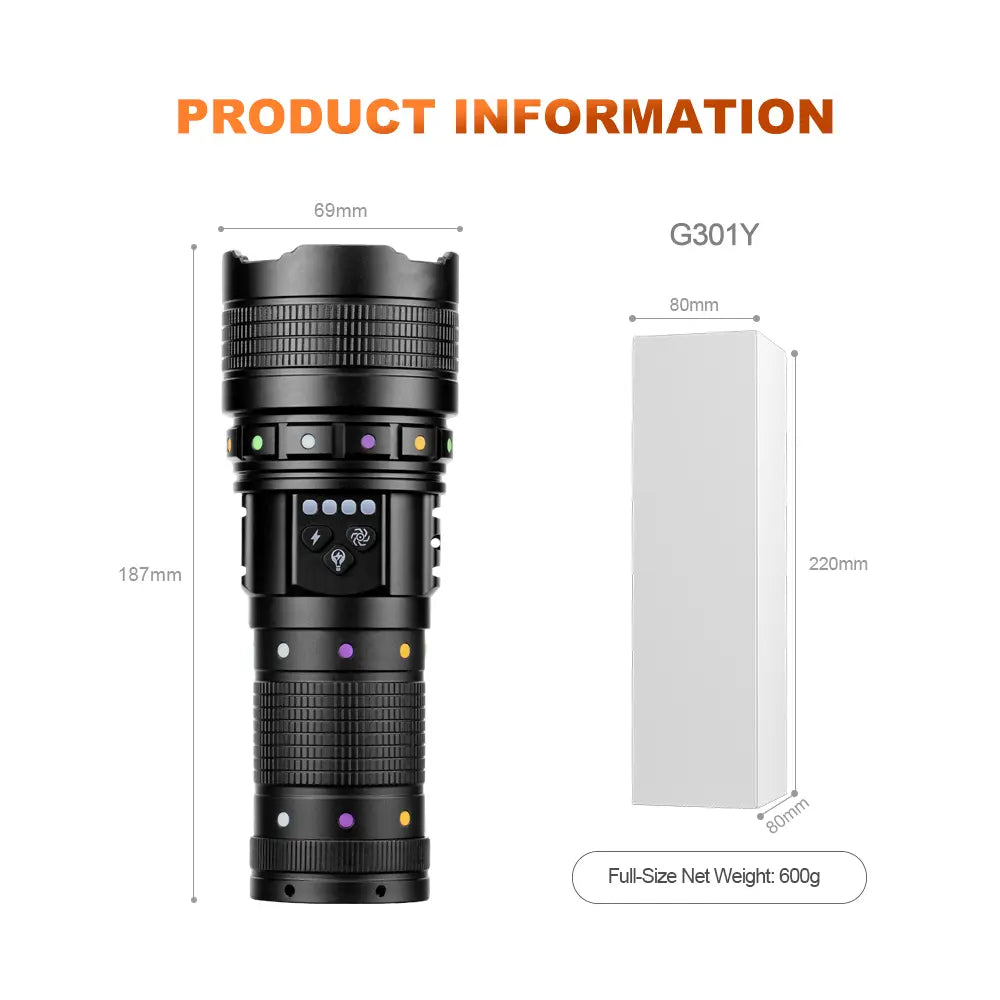 Helius G301Y Zoomable Flashlight