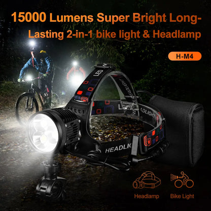 Helius H-M4 15.000 Lumen High Power Split-Type 2-in-1 Headlamp
