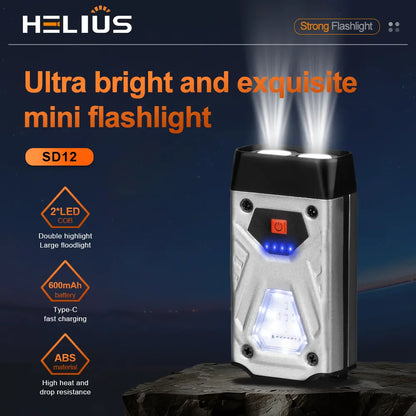 Helius SD12 1100 Lumens ABS Lightwight Multifunctional EDC Flashlight