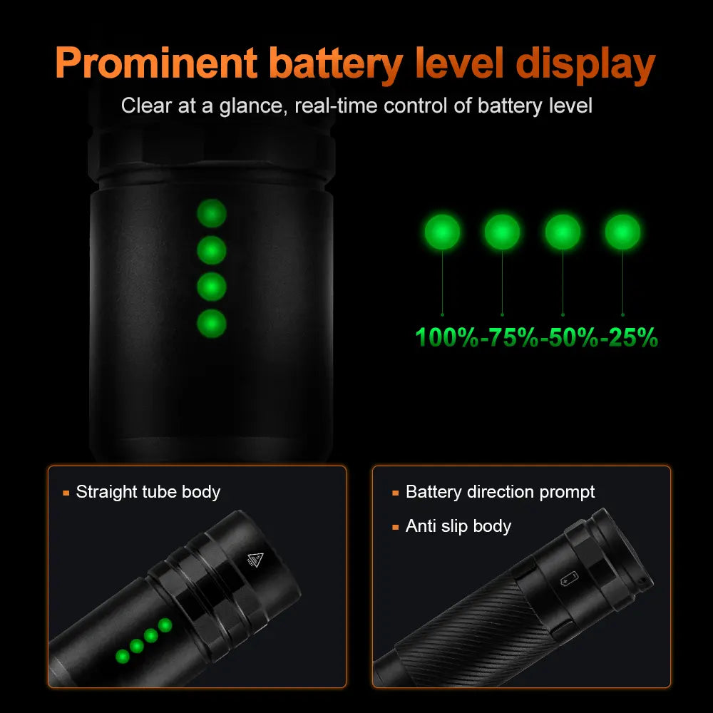Helius L28 Lightweight Tail Switch Protable Flashlight