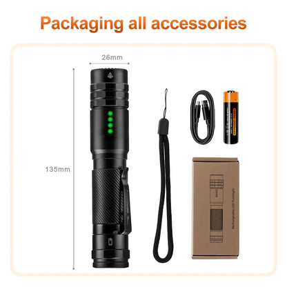 Helius L28 Lightweight Tail Switch Protable Flashlight