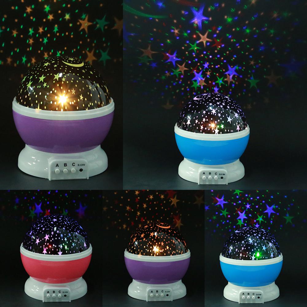 LED Rotating Night Light Projector Starry Sky Star Master Projection lamp Children's Room Decorated  Lights  Christmas gift