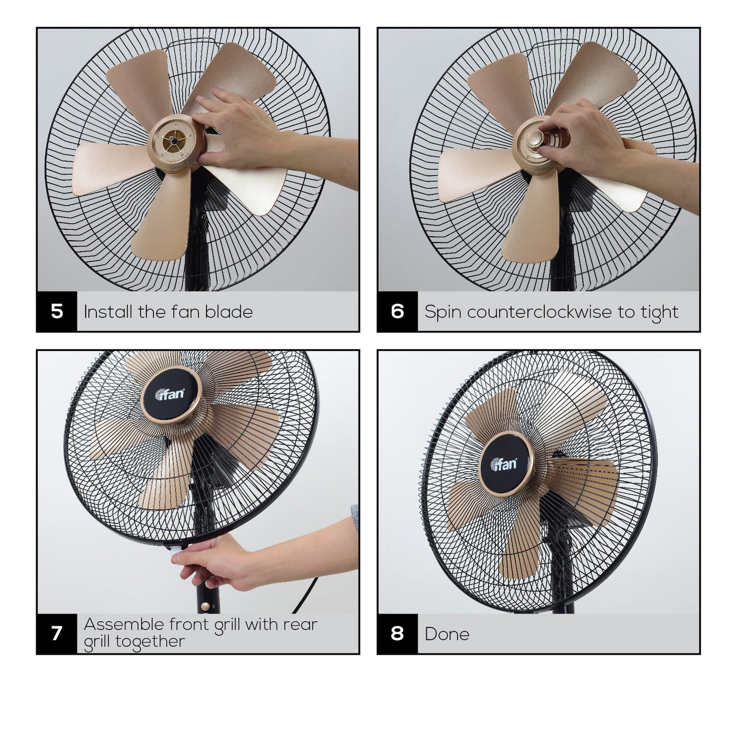 iFan 16 Stand Fan – 5 Blades. Turbo Fan. Vortex Airflow. Adjustable Tilt. Oscillation. Energy-saving. 3-Speed. black. IF401