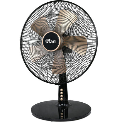 iFan 16 Desk Fan – 5 Blades. Turbo Fan. Vortex Airflow. Adjustable Tilt. Oscillation. Energy-saving. 3-Speed. black. IF402