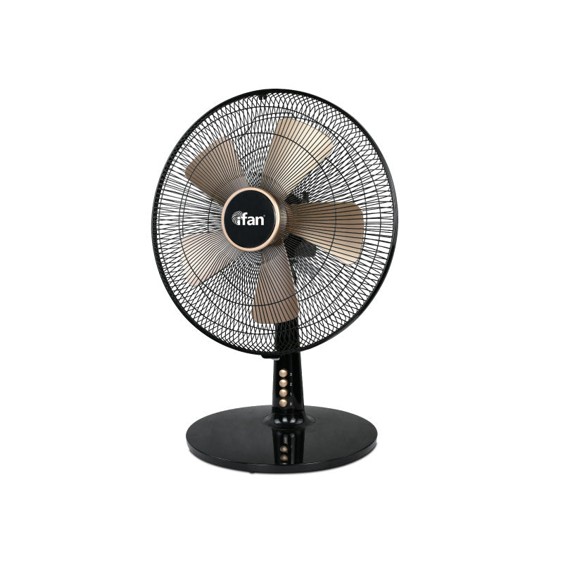 iFan 16 Desk Fan – 5 Blades. Turbo Fan. Vortex Airflow. Adjustable Tilt. Oscillation. Energy-saving. 3-Speed. black. IF402