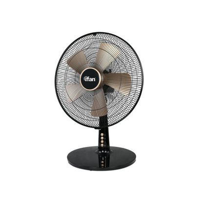 iFan 16 Desk Fan – 5 Blades. Turbo Fan. Vortex Airflow. Adjustable Tilt. Oscillation. Energy-saving. 3-Speed. black. IF402