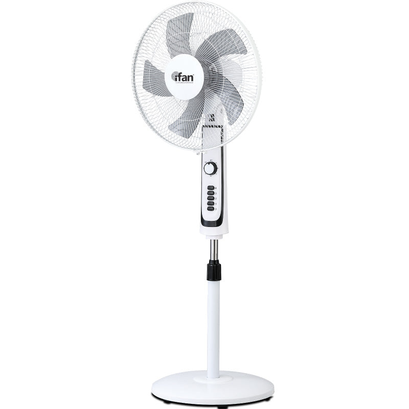 iFan 16 Stand Fan – Powerful Air Circulator. Adjustable Tilt & Height. Oscillation. Timer. Thermal Protection. 4-Speed. white. IF505