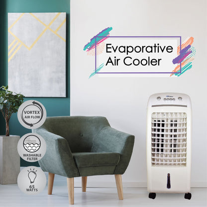iFan Evaporative Air Cooler – Strong Vortex Airflow. Oscillation. Dust Filter. Efficient. Quiet. 6L Water Tank. 3-Speed. white. IF7310