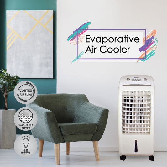 iFan Evaporative Air Cooler – Strong Vortex Airflow. Oscillation. Dust Filter. Efficient. Quiet. 6L Water Tank. 3-Speed. white. IF7310