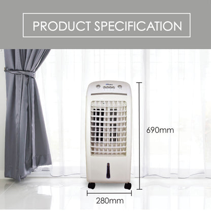 iFan Evaporative Air Cooler – Strong Vortex Airflow. Oscillation. Dust Filter. Efficient. Quiet. 6L Water Tank. 3-Speed. white. IF7310