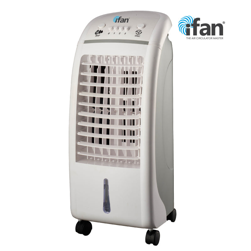 iFan Evaporative Air Cooler – Strong Vortex Airflow. Oscillation. Dust Filter. Efficient. Quiet. 6L Water Tank. 3-Speed. white. IF7310