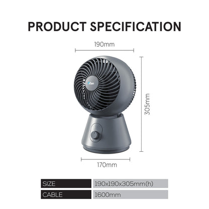 PowerPac iFan 8 Air Circulator Fan – Whisper-Quiet. Compact. Powerful Cooling (IF7400)
