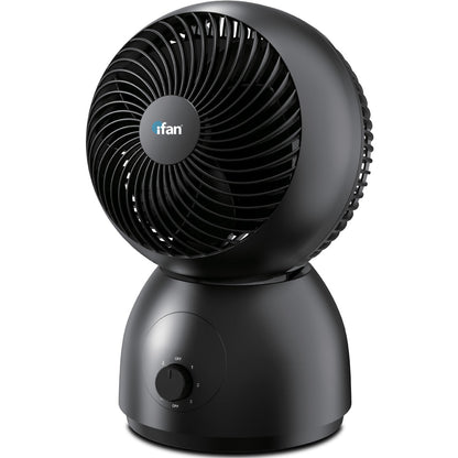 iFan 8 Air Circulator Fan – Concentrated Airflow. Desk Fan. Adjustable Tilt. Oscillation. Portable. Silent. 3-Speed. black. IF7403