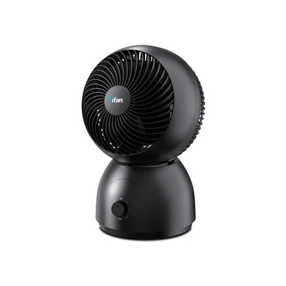 iFan 8 Air Circulator Fan – Concentrated Airflow. Desk Fan. Adjustable Tilt. Oscillation. Portable. Silent. 3-Speed. black. IF7403
