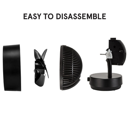 iFan 9 Air Circulator Fan – Concentrated Airflow. Desk Fan. Adjustable Tilt. Oscillation. Portable. Silent. 3-Speed. black. IF7409