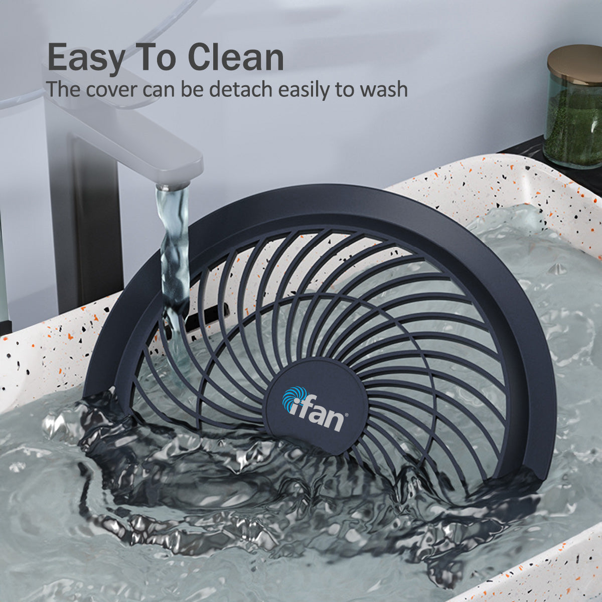 iFan 9 Air Circulator Fan – Concentrated Airflow. Desk Fan. Adjustable Tilt. Oscillation. Portable. Silent. 3-Speed. black. IF7409