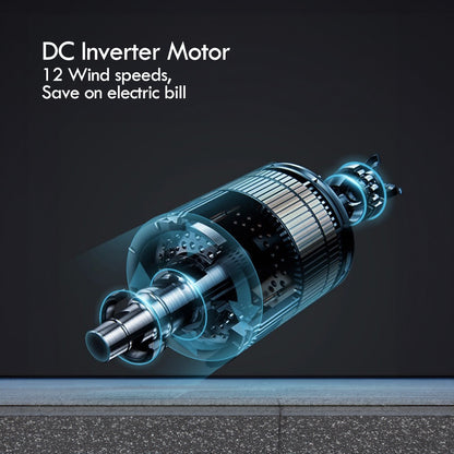 [CLIMATE VOUCHER $400]iFan DC Bladeless Tower Fan – Remote Control. Oscillation. Timer. LED Temp Display. 3 Modes. 12-Speed. white. IF7461