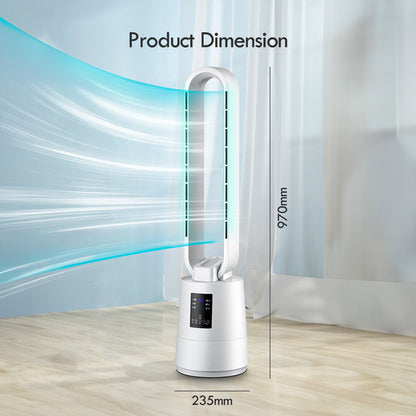 [CLIMATE VOUCHER $400]iFan DC Bladeless Tower Fan – Remote Control. Oscillation. Timer. LED Temp Display. 3 Modes. 12-Speed. white. IF7461