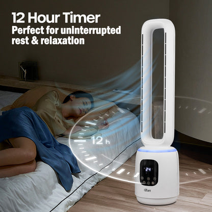 [CLIMATE VOUCHER $400] iFan DC Bladeless Tower Fan – Remote Control. Oscillation. Timer. LED Lamp. Touch-screen. 3 Modes. 24-Speed. IF7463