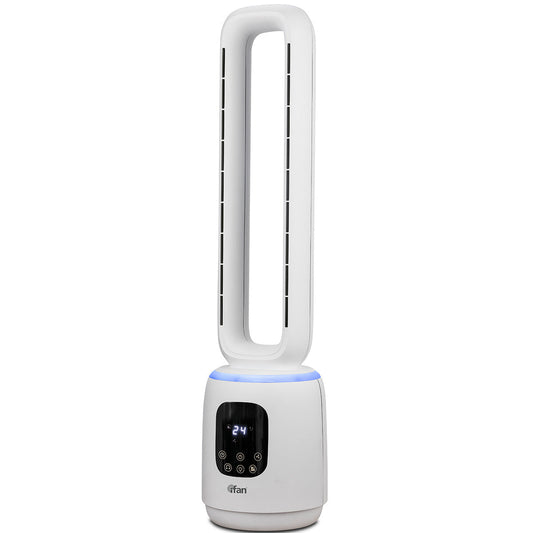 [CLIMATE VOUCHER $400] iFan DC Bladeless Tower Fan – Remote Control. Oscillation. Timer. LED Lamp. Touch-screen. 3 Modes. 24-Speed. IF7463