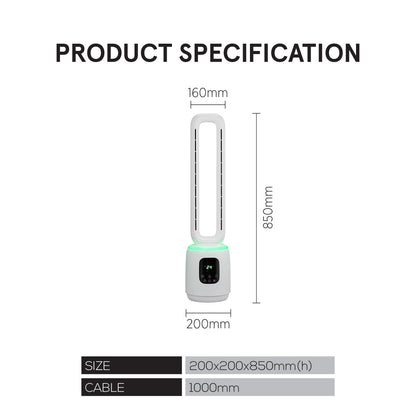 [CLIMATE VOUCHER $400] iFan DC Bladeless Tower Fan – Remote Control. Oscillation. Timer. LED Lamp. Touch-screen. 3 Modes. 24-Speed. IF7463