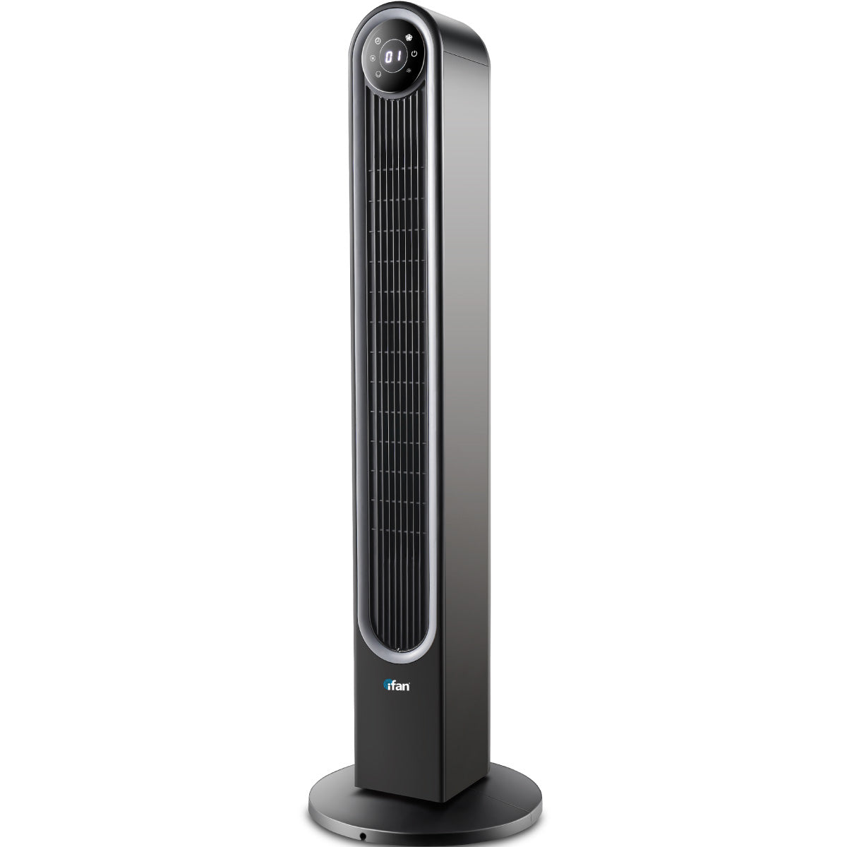 [CLIMATE VOUCHER $400] iFan 42 DC Bladeless Tower Fan – Remote Control. Oscillation. Timer. LED Lamp. Touch-screen. 3 Modes. 24-Speed. black. IF7469